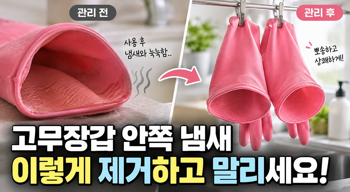 고무장갑 안쪽 냄새 제거 썸네일