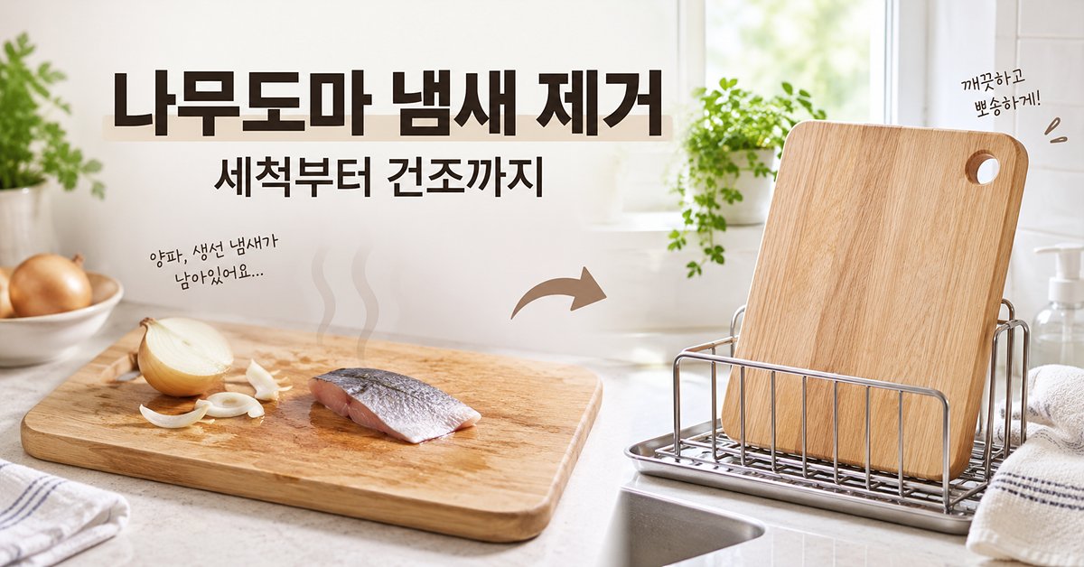 나무도마 냄새 제거 썸네일