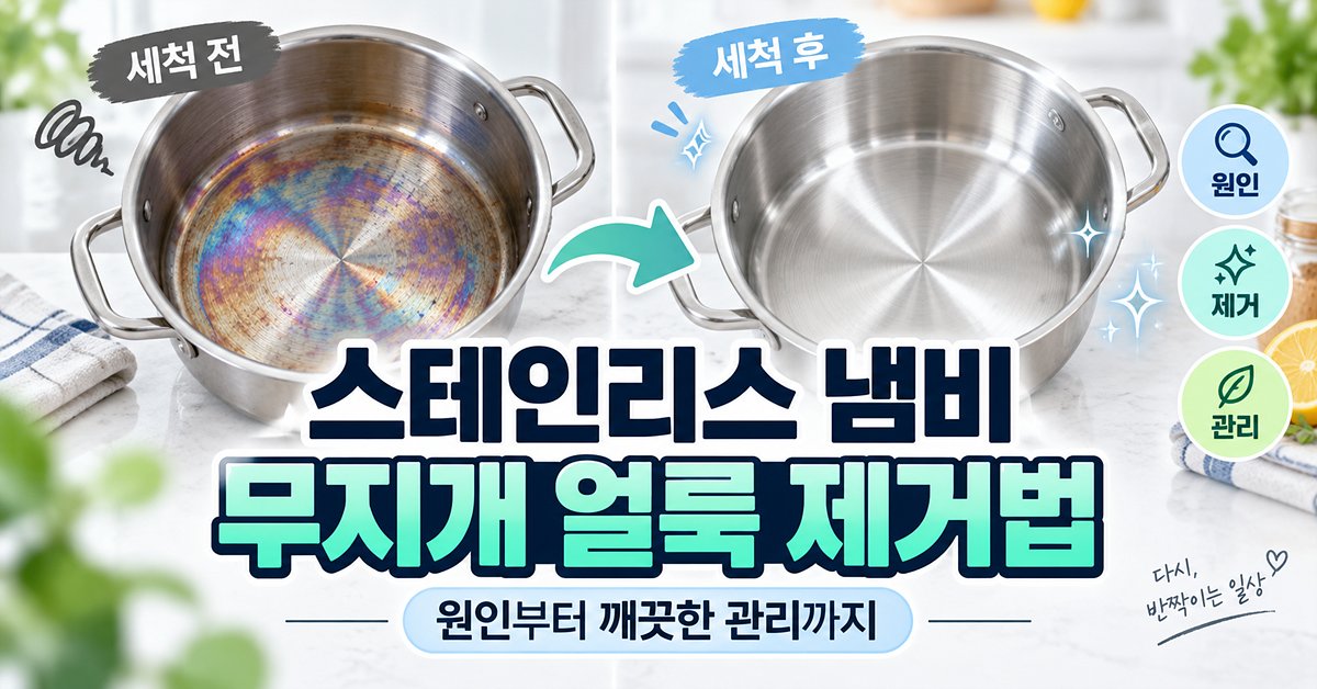 스테인리스 냄비 무지개얼룩 제거법 썸네일