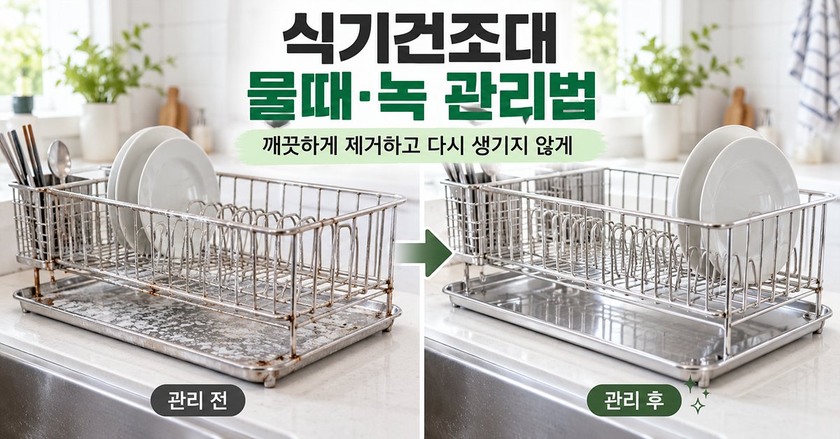 식기건조대 물때와 녹 관리법 썸네일