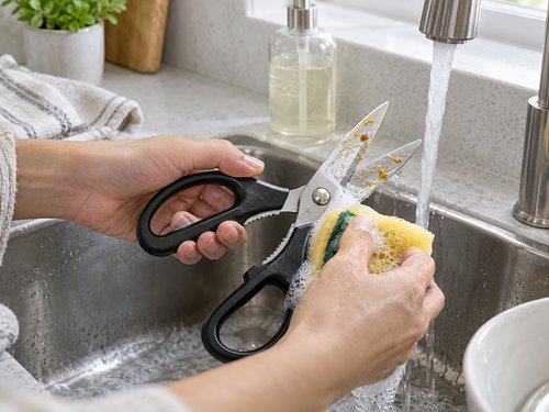 주방 가위 끈적한 때 제거하는 방법, 기름때와 찌든 때까지 깔끔하게 세척하기 2 주방 가위 끈적한 때 세척